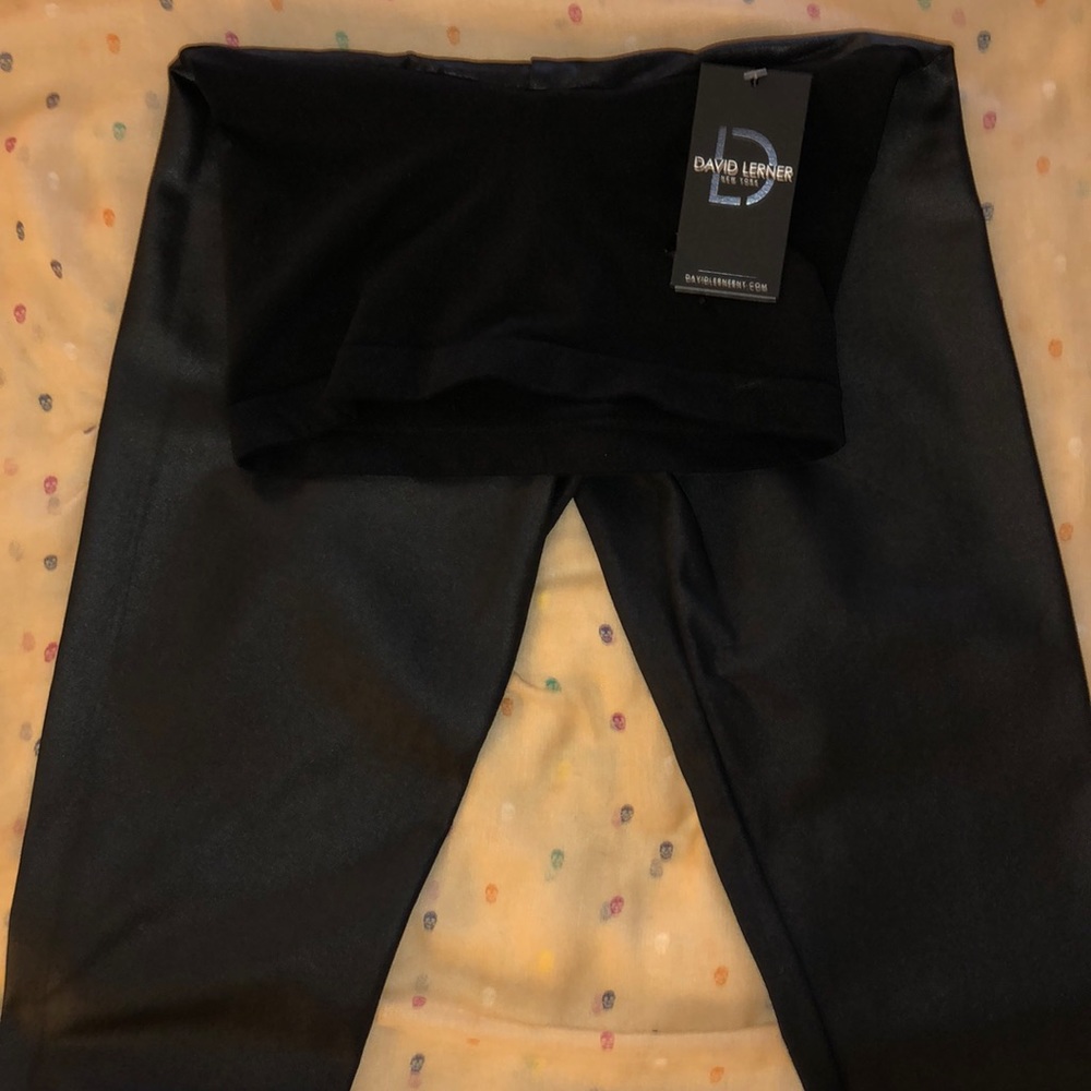 David Lerner Maternity Faux Leather Leggins